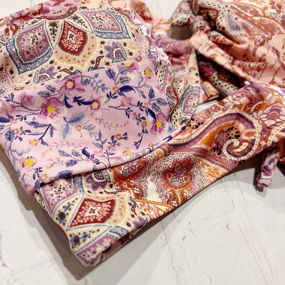 [Shade & Shore] NWT paisley bandeau swim top 36C - Picture 2 of 5